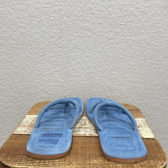 Free People Harden Lapis Blue Suede Slide Sandals Size 8 - Picture 6 of 8